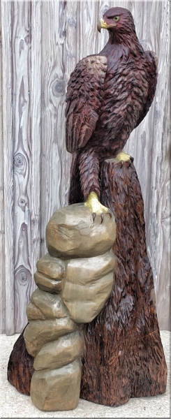 steinadler adler eagle  motorsgenkunst kettensge schnitzen jochen adam holzwerker