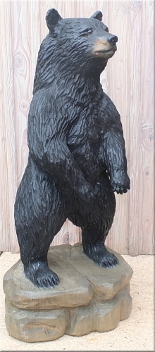 schwarzbr black bear motorsge schnitzen carving kettensgenkunst holz jochen Adam