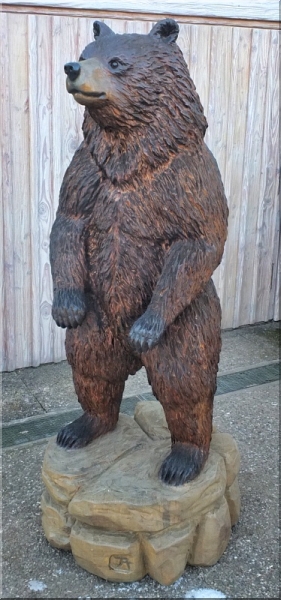 br bear grizzly carving schnitzen motorsge kettensgenkunst holzwerker