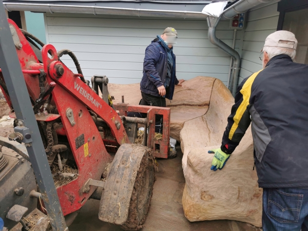 bank eckbank eiche schnitzen motorsge kettensgen holz garten jochen adam holzwerker